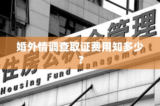 上栗婚外情调查取证费用知多少？