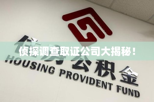 上栗侦探调查取证公司大揭秘！