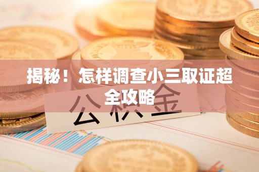 上栗揭秘！怎样调查小三取证超全攻略