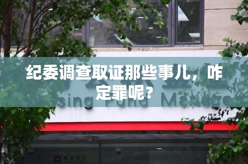 上栗纪委调查取证那些事儿，咋定罪呢？