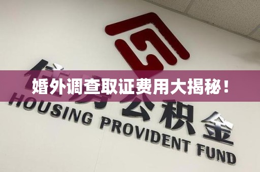上栗婚外调查取证费用大揭秘！