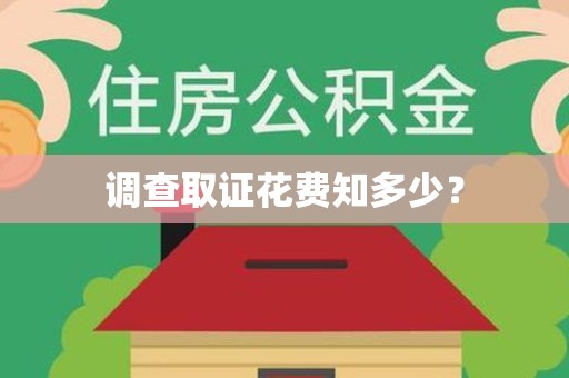 上栗调查取证花费知多少？
