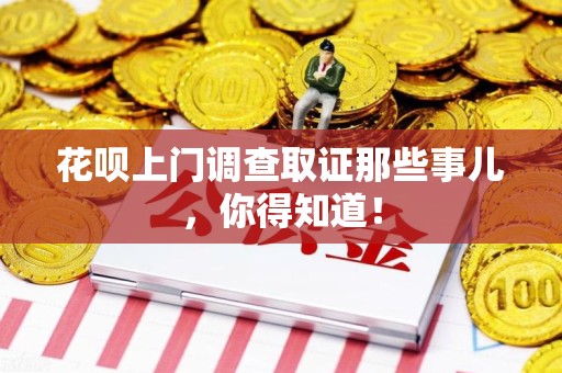 上栗花呗上门调查取证那些事儿,你得知道! 上栗花呗上门调查取证那些事儿,你得知道!
