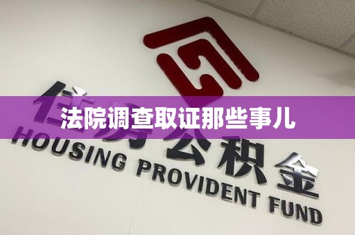 上栗法院调查取证那些事儿