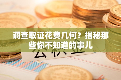 上栗调查取证花费几何？揭秘那些你不知道的事儿