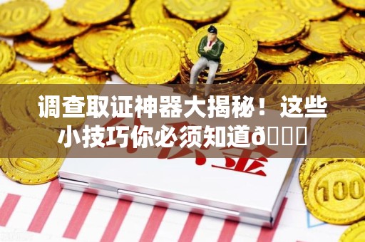 上栗调查取证神器大揭秘！这些小技巧你必须知道😎