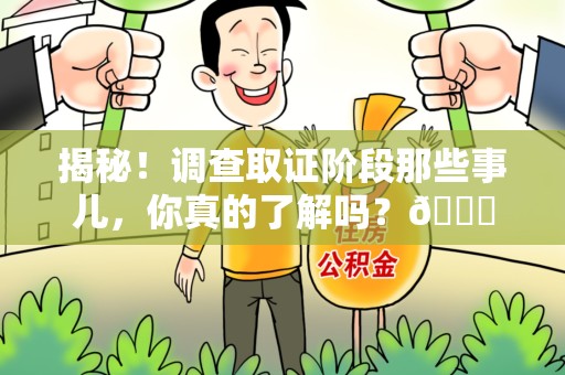 上栗揭秘！调查取证阶段那些事儿，你真的了解吗？😎