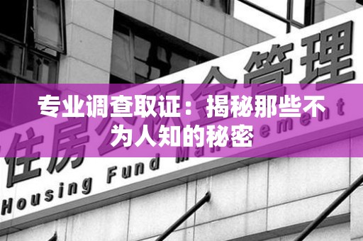 上栗专业调查取证：揭秘那些不为人知的秘密