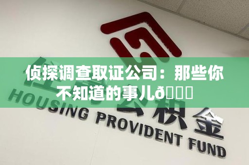 上栗侦探调查取证公司：那些你不知道的事儿😎