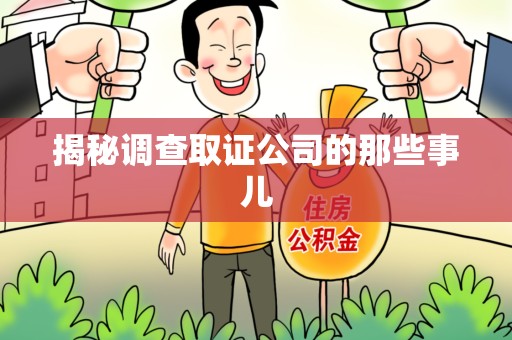 上栗揭秘调查取证公司的那些事儿