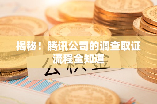 上栗揭秘！腾讯公司的调查取证流程全知道