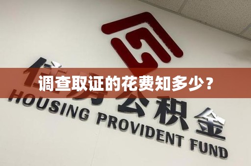 上栗调查取证的花费知多少？